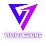 vivid designs white transparent logo