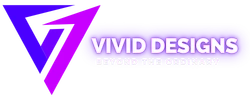 vivid designs white transparent logo wide